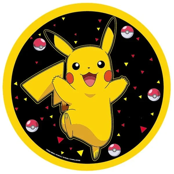 Pokemon Borden Zwart Geel 23cm 8st van Riethmueller koop je bij Partywinkel