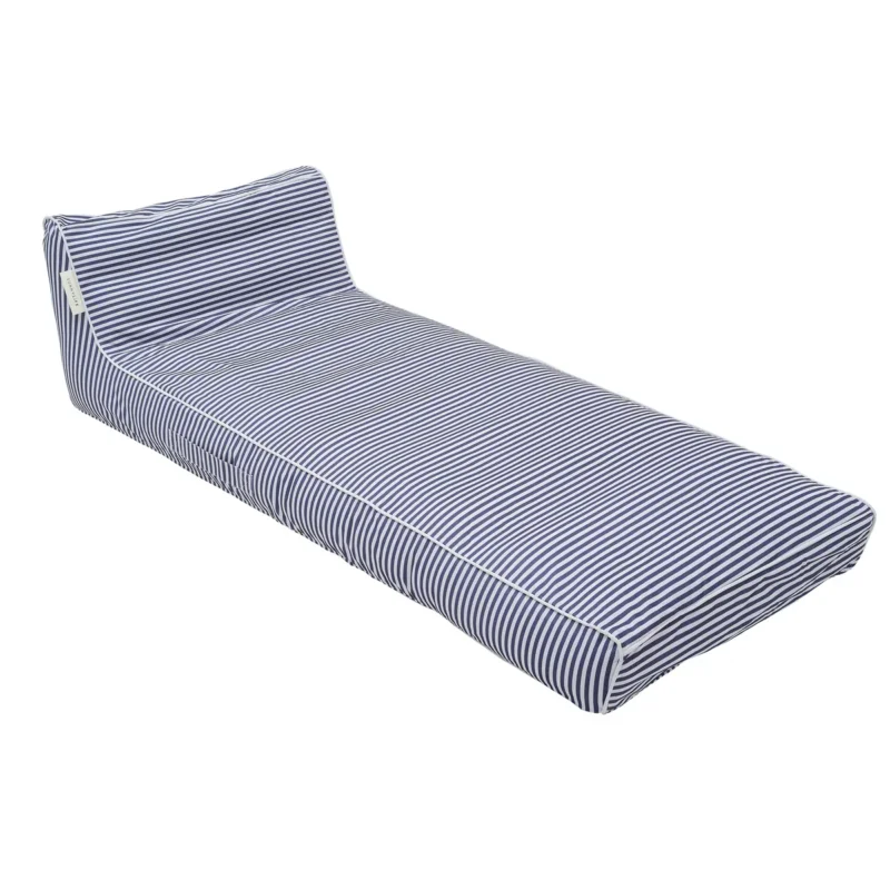 Sunnylife Pool & Outdoor Liege LE WEEKEND blau weiß gestreift | 180cm