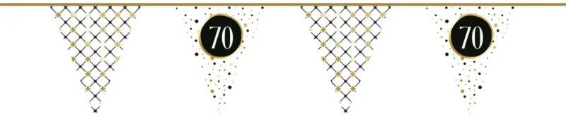 Slinger 70 Jaar Goud Zwart 6m van Haza Witbaard koop je bij Partywinkel
