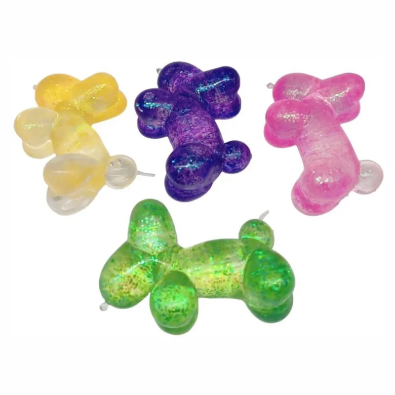 Mystery Glitter Sugar Balloon Dog Squishy van Boozyshop, jelly squishy met glitter