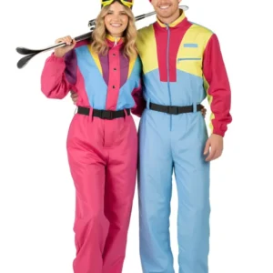 Partnerkostüm Vintage-Skianzüge für Erwachsene