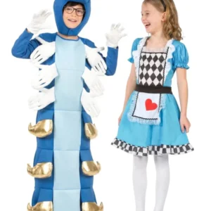 Kinder-Kostüm für Paare Alice und die Raupe