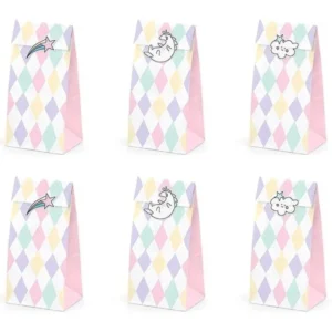 Unicorn Uitdeelzakjes Papier 18cm 6st van Partydeco koop je bij Partywinkel