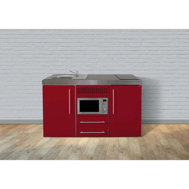 Stengel - Mini-Küche Miniküche Premiumline MPMBR160MWGKFreBl2Sn Bordeauxrot
