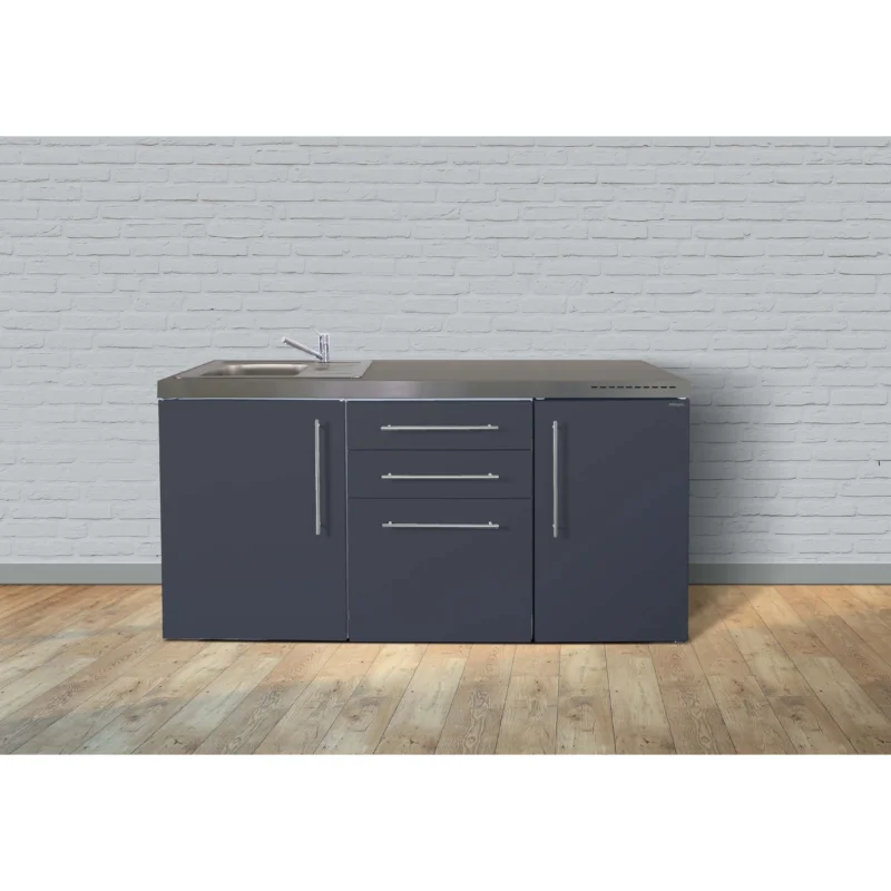 Stengel - Mini-Küche Miniküche Premiumline MPSG170KSreBli2Sn Schiefergrau
