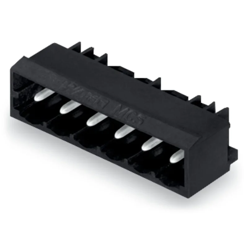 WAGO GmbH & Co. KG - Leiterplattensteckverbinder THR - Stiftleiste Lötstift 231 - 46#4050821003953 1,2x1,2,abgew.,sw − 100 Stück