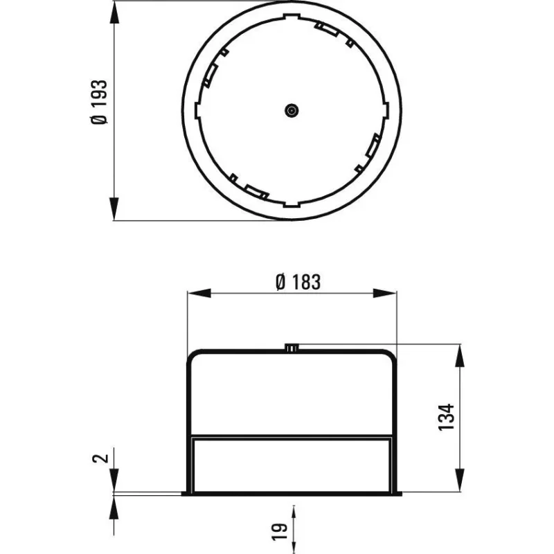 WHD - Halterung für Audio-/Videosysteme Eingießtopf EGT14/2A ws