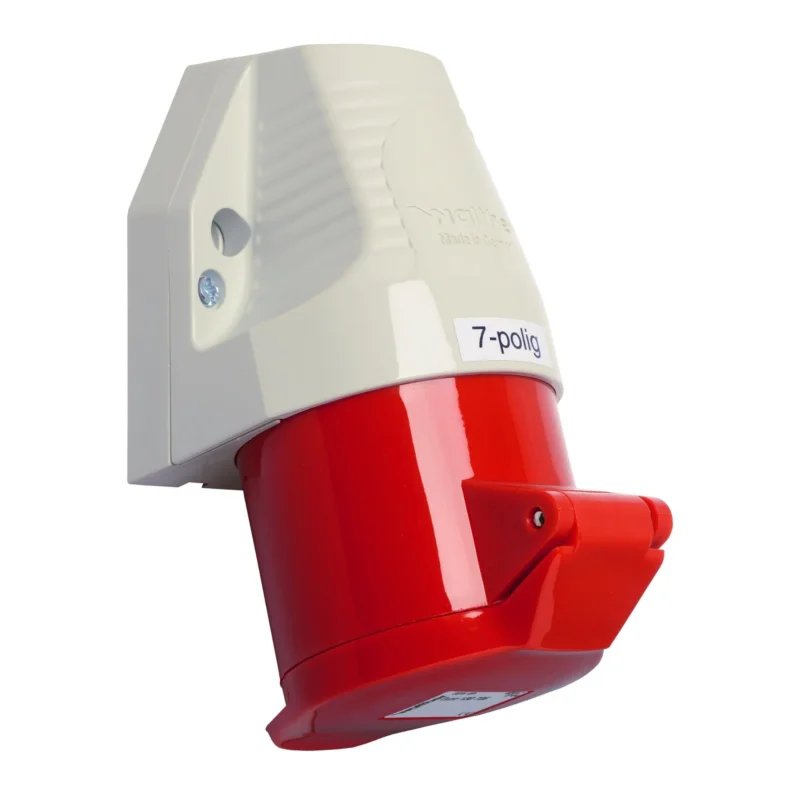 Walther Werke - CEE-Steckdose (IEC 60309) Wandsteckdose 32A 130706 7P 400V 6h IP44