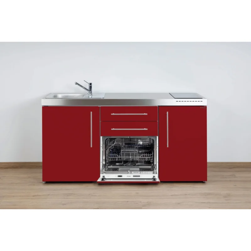 Stengel - Mini-Küche Miniküche Premiumline MPGSBR170KSGSIKFreBl Bordeauxrot